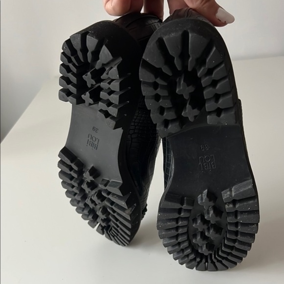 BIBI LOU Black Studded Loafers black 39 fits US 8.5 - Picture 5 of 7